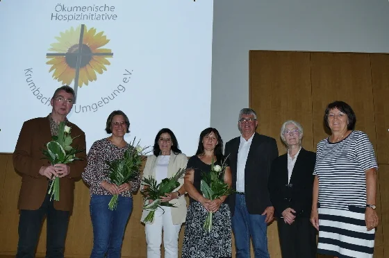 Die Vorstandschaft von links: Christian Pagel, Christa Auernhammer, Anita Ganz, Rita Gschwind, Ulrich Geiger, Dr. Anneliese Hösch, Marianne Mayer